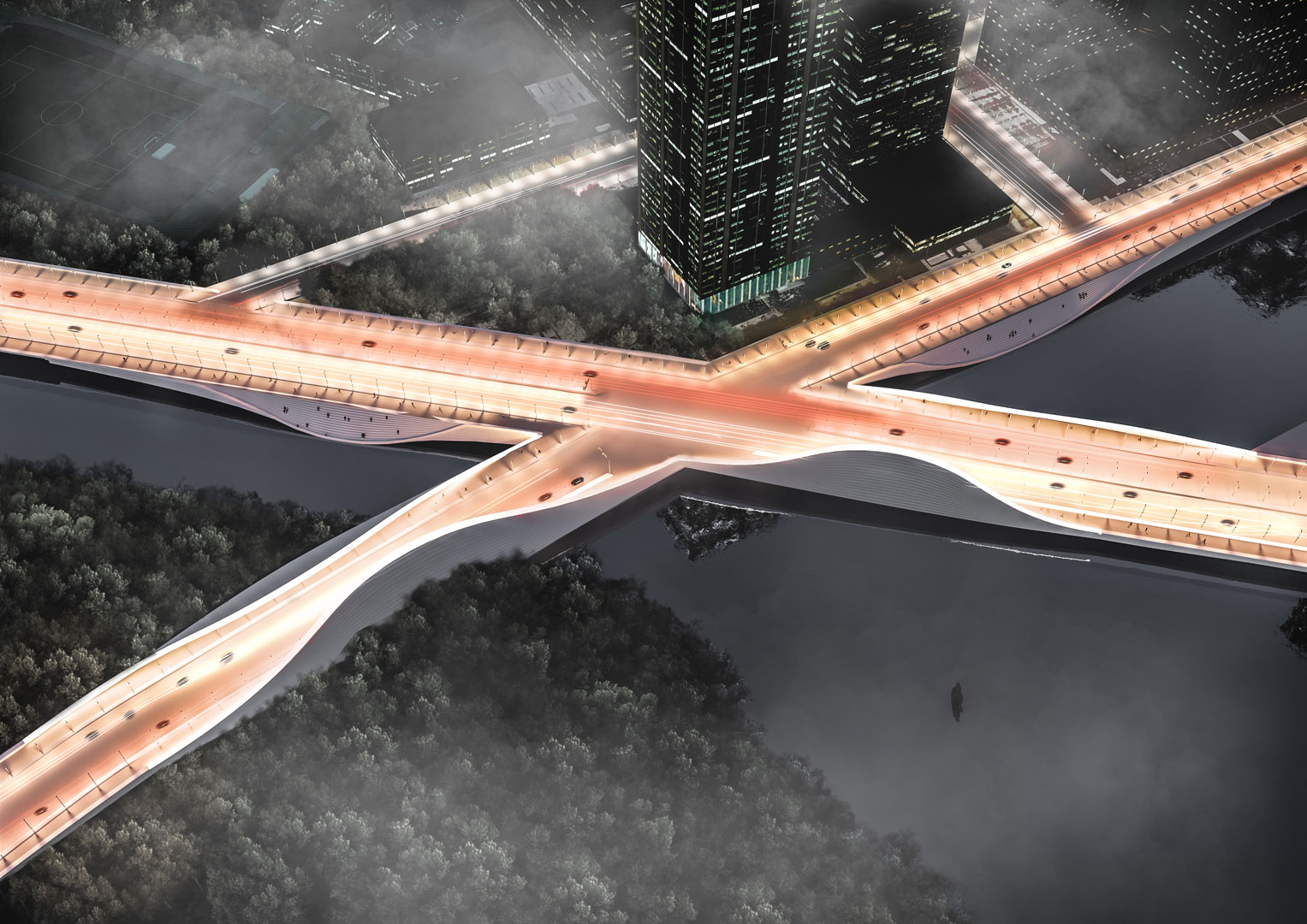 Visualization Hangzhou Bridges Night